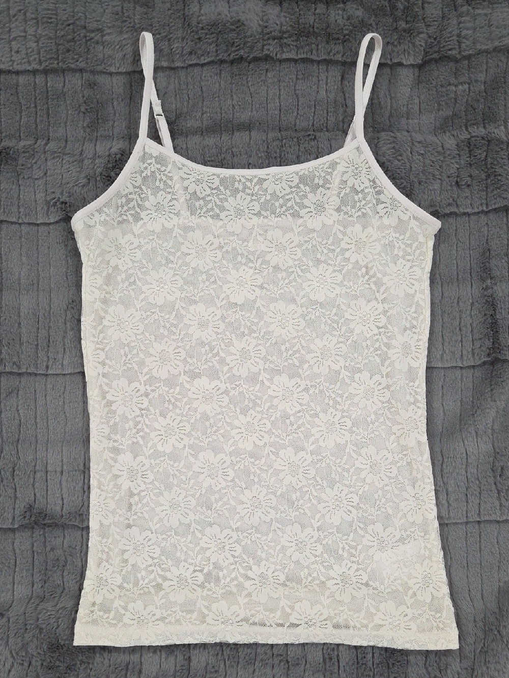 White Lace Camisole Tank Top - Women